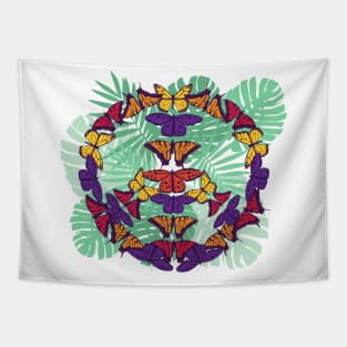 Butterfly design awesome peace slogan Tapestry