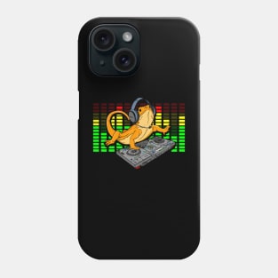 Bearded Dragon DJ Gift Djing Phone Case