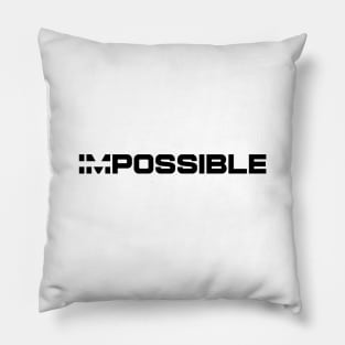 impossible strikethrough Pillow