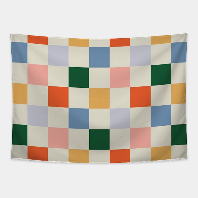 Checkerboard pattern RAINBOW Tapestry by eveline