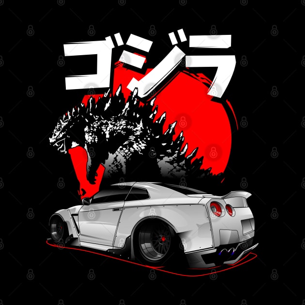 Godzilla GTR R35 Rocket Bunny by rizadeli