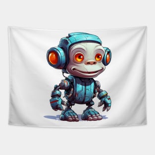 Cartoon monkey robots. T-Shirt, Sticker. Tapestry