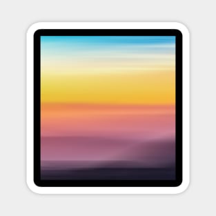 Warm Dawn Sky Horizon Landscape Magnet