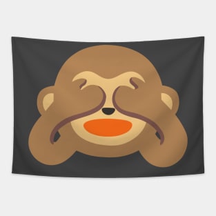 See no evil monkey - Monkey covering eyes Tapestry