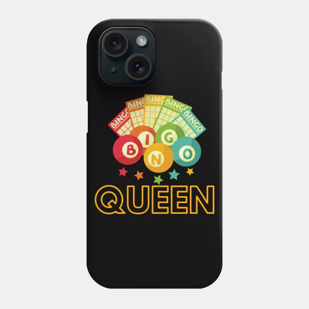 Bingo Queen Bingo Balls Cards Mask Sweatshirt Phone Case by MalibuSun