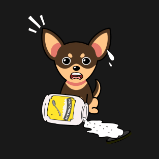 Funny Small dog spilled a jar of mayonnaise T-Shirt