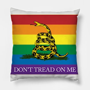 Rainbow Gadsden Flag Pillow
