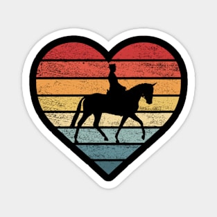 Equestrian Horseman Retro Sunset Horse Lover Rider Magnet