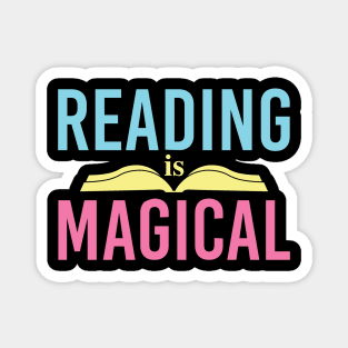 Reading is Magical Cute Reader Librarian Bookworm Gifts 2024 Magnet