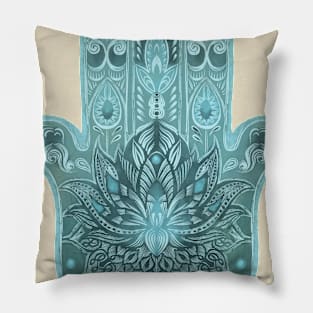 Seaside Hamsa Pillow