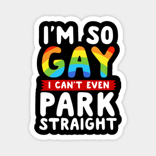 I'm So Gay I Can't Even Park Straight Magnet