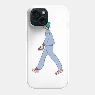 Tourist Woman Walking Phone Case