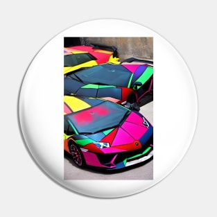 Rainbow Lambo Pin