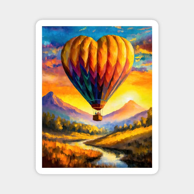 Heart air balloon Magnet by psychoshadow