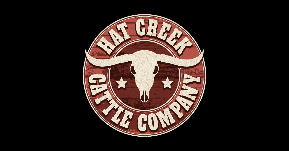 Hat Creek Cattle Company Logo Western Sticker TeePublic