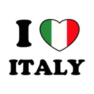 I love Italy Heart Italy Flag T-Shirt