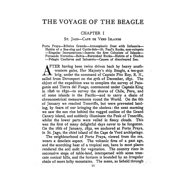 The Voyage of the Beagle Charles Darwin First Page by buythebook86