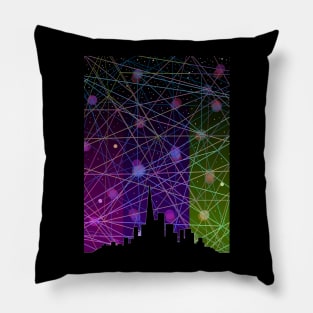 A Futurist's Starry Night Pillow