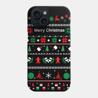 Ugly Christmas Sweater style Pickelball Phone Case