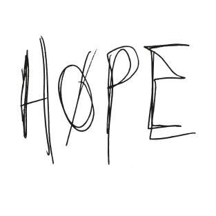 Hope - Alexander Calvert handwriting - black font T-Shirt