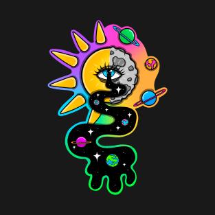 Sun moon drip T-Shirt