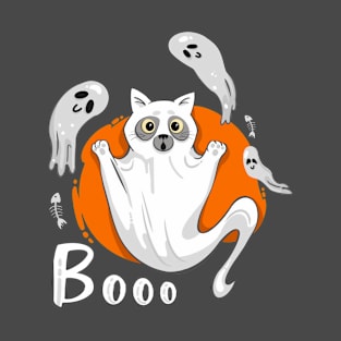 Halloween ghost cat T-Shirt