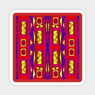 Ethnic background folk african pattern Magnet