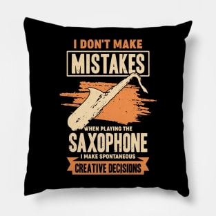 Funny Saxophone Music Sax Player Saxophonist Gift Pillow