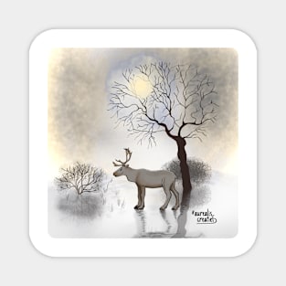 Reindeer landscape Magnet