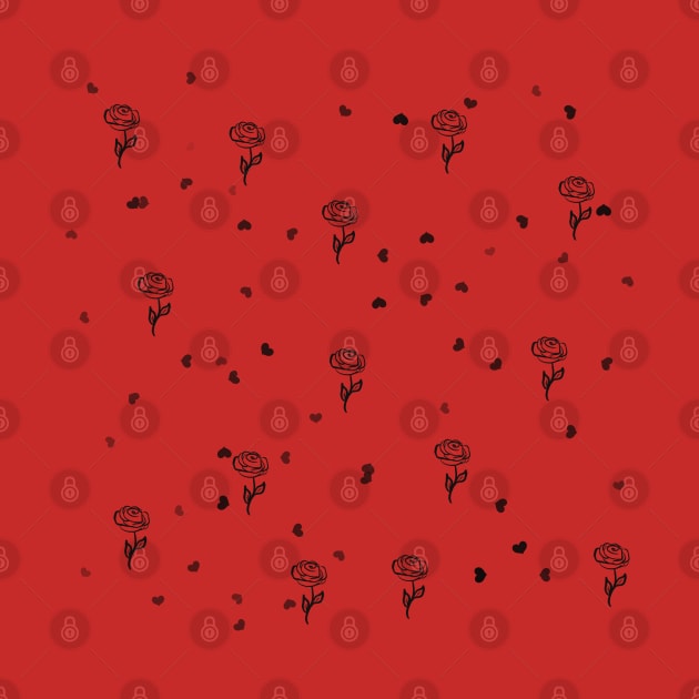 Valentine Rose Pattern by Xatutik-Art