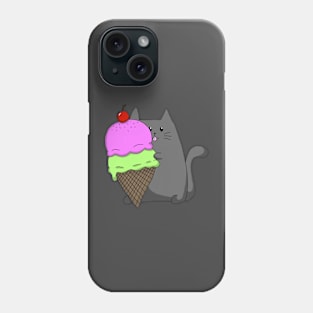 Ice cream cat Phone Case