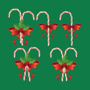 Candy Canes with Bow T-Shirt