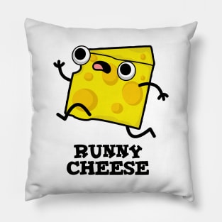 Runny Cheese Funny Food Pun Pillow