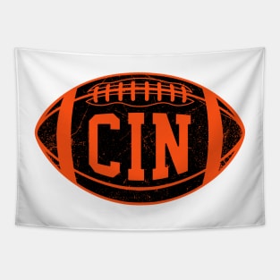 CIN Retro Football - White Tapestry