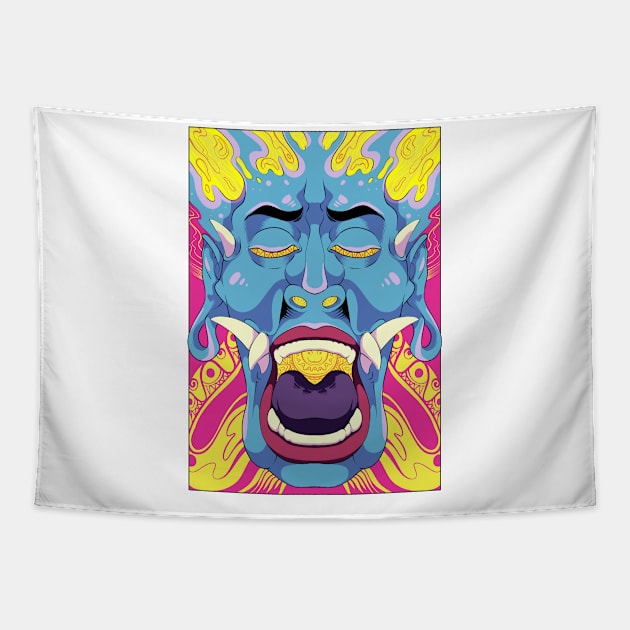 Facial Expressions Tapestry by DotsDizzy