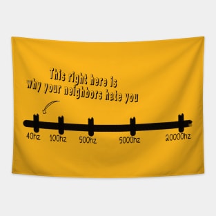 Funny Music Frequency Chart Quote Tapestry