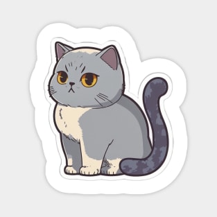 Charming British Short Hair Cat Sticker Magnet