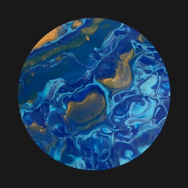 Blue and Yellow / Acrylic Pouring by nathalieaynie