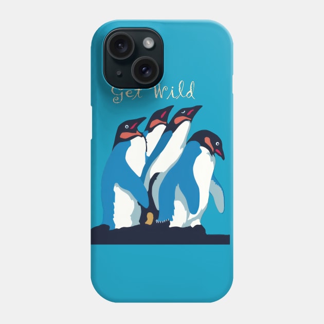 Penguins: Get Wild Phone Case by TooplesArt