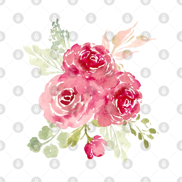 Dainty whimsy watercolor florals by Harpleydesign