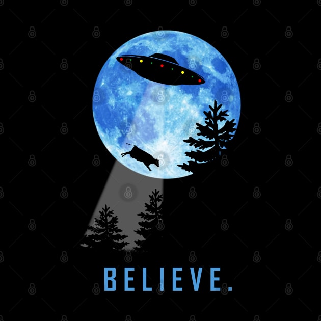 Funny Alien Abduction Ufo Cow Abduction Sci-fi  Believe Meme Parody by BoggsNicolas