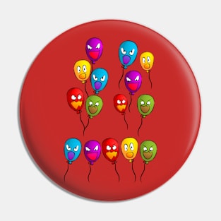 Halloween Scary Balloons Pin