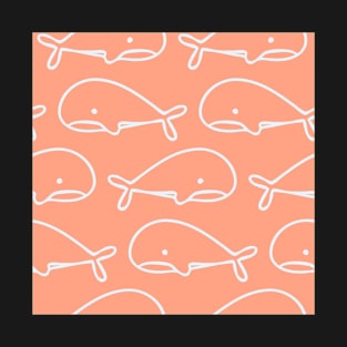 Cute Whales Pattern T-Shirt