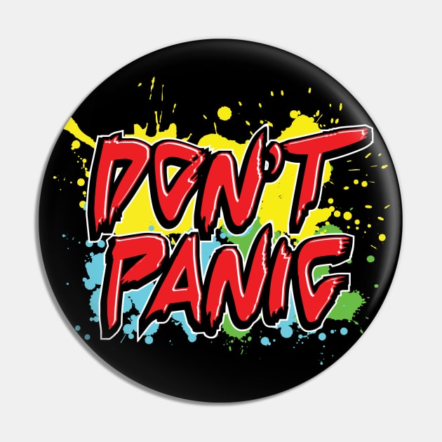 DON'T PANIC Button 2.25 Badge Pin HHGG D Adams Hitchhiker's Guide to the  Galaxy