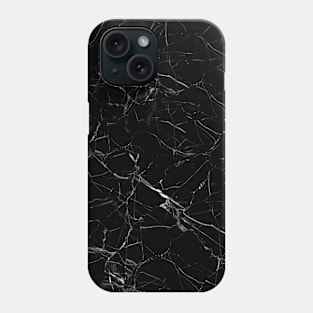 Black and Silver Granite Marble Stone Phone Case