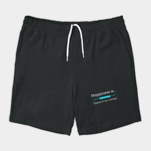 Happiness is Crocheting, white lettering Shorts