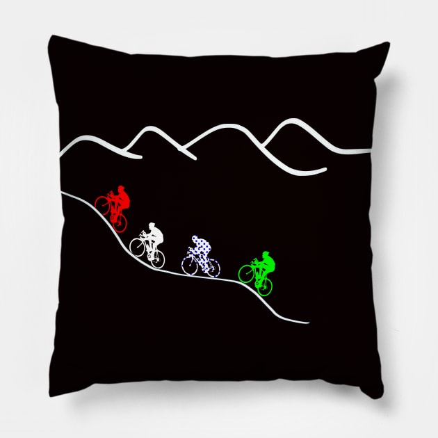 ciclismo vuelta españa Pillow by vintagejoa