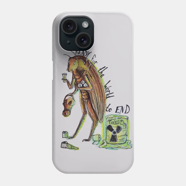 Ready for the world to end Phone Case by Animal Surrealism