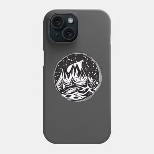 BRUSHED SEA AND MOUNTAN DISTRESSED Phone Case