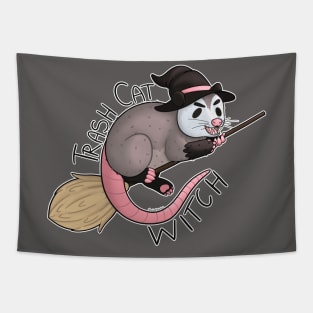 Trash cat witch (Opossum witch) Tapestry